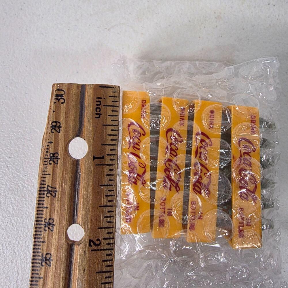 Lot of 4 Vintage Mini Coca Cola Bottle Crates w/ Glass Bottles Dollhouse Coke - Picture 6 of 6